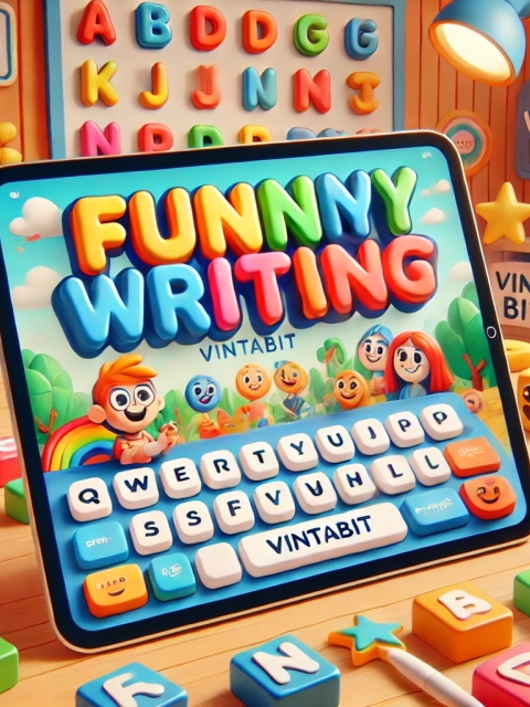 Vintabit Funny Writing Cover,